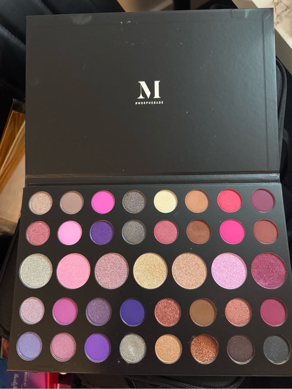 Morphe Eyeshadow Palette — Pink, Purple, Gold, Brown, Rose, Champagne